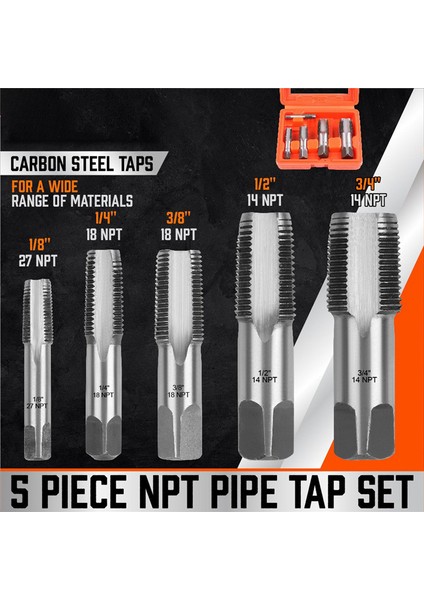 5 Parça Npt Diş Açma Muslukları, Boru Muslukları Seti (Yurt Dışından) fiyatları