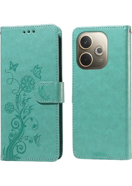 Oppo A5 Pro 5g Flip Kart Yuvaları Deri Çiçek Için Flip Case (Yurt Dışından)
