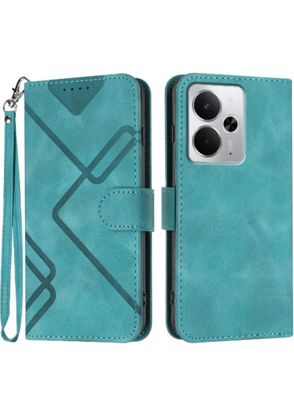 Realme 14 5g Flip Cüzdan Manyetik Kapak Için Flip Case Pu Deri Kart Ile (Yurt Dışından)