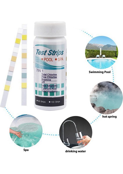 Yüzme Havuzu 1 Şişe Su Kalitesi Test Kağıdı 100 Sayfa (Yurt Dışından) fiyatları