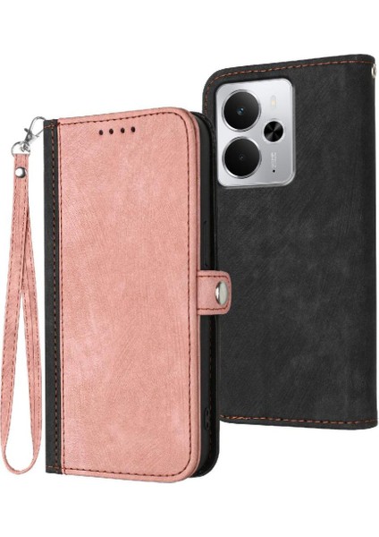 Realme 14 5g Pu Deri Manyetik Kapatma Flip Folio Kitap Için Kılıf Ile (Yurt Dışından)