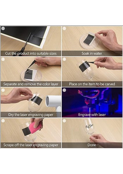 Fiber Lazer Markalama ve Gravür Için 15,3X10,4 Inç Lazer Gravür Kağıdı (Yurt Dışından) modelleri