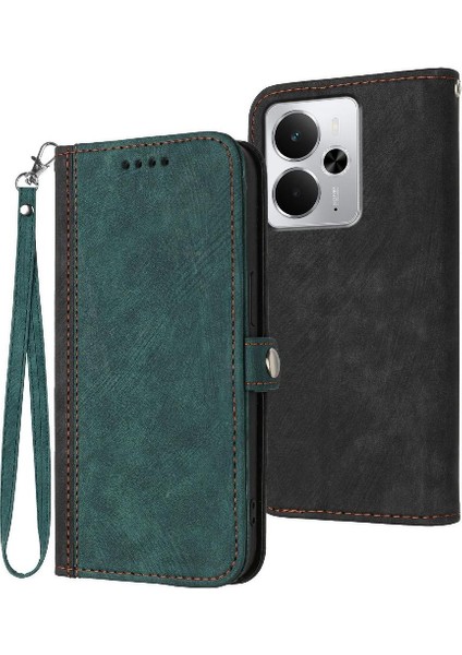 Realme 14 5g Pu Deri Manyetik Kapatma Flip Folio Kitap Için Kılıf Ile (Yurt Dışından)