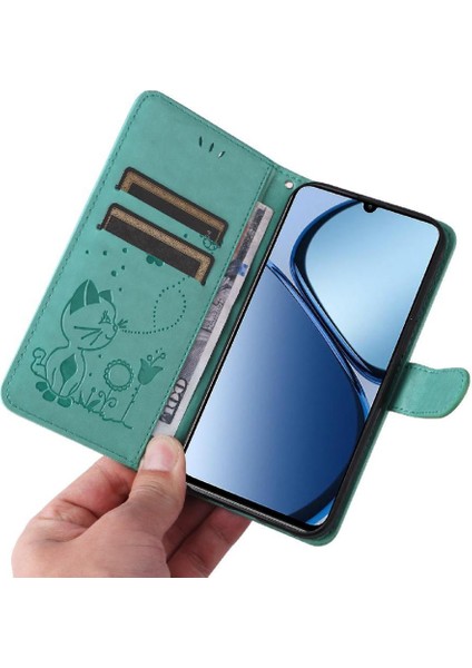 Kart Yuvası Pu Ile Realme C61 Slim Fit Dayanıklı Hafif Flip Case (Yurt Dışından) fırsatları