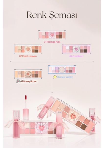 Çok Fonksiyonlu Makyaj Paleti PERIPERA All Take Mood Like Palette (02 Peach Heaven) (Peritage)