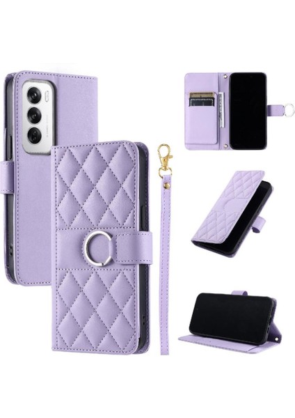 Oppo Reno 12 5g Koruyucu Kart Yuvaları Tutucu Manyetik Bilek Için Flip Case (Yurt Dışından)