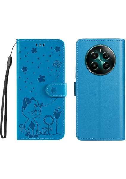 Realme 12 Plus Slim Fit Premium Pu Deri Malzeme Kapağı Için Flip Case (Yurt Dışından)
