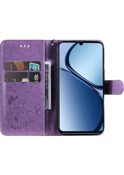 Kart Yuvası Pu Ile Realme C61 Slim Fit Dayanıklı Hafif Flip Case (Yurt Dışından) fırsatları