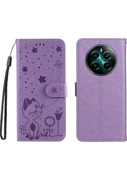 Realme 12 Plus Slim Fit Premium Pu Deri Malzeme Kapağı Için Flip Case (Yurt Dışından)