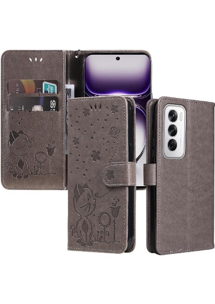 Kart Yuvası Ile Oppo Reno 12 5g Slim Fit Dayanıklı Hafif Için Flip Case (Yurt Dışından)