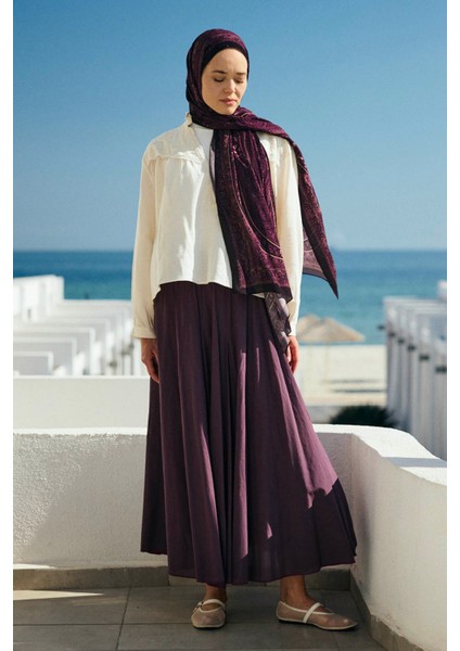 Deluxe Summer Şal Noa Mürdüm