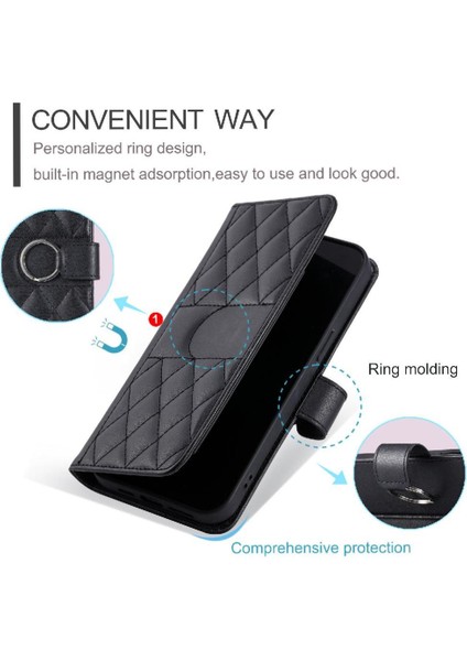 Realme 12 Pro Plus Manyetik Pu Deri Kart Yuvaları Tutucu Için Flip Case (Yurt Dışından)