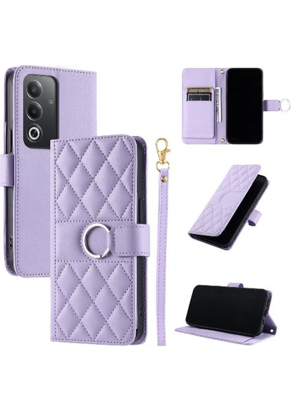 Oppo A3 Pro Koruyucu Bilek Kayışı Kart Yuvaları Tutucu Pu Için Flip Case (Yurt Dışından)