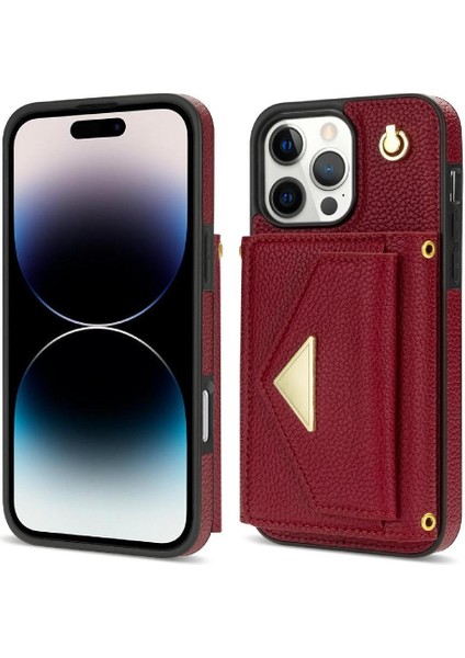 IPhone 16 Pro Max Akordeon Kart Durumda Koruyucu Kapak Pu ile Uyumlu (Yurt Dışından)