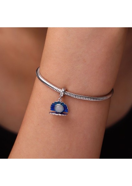 Parlayan Deniz Kabuğu Charm, 925 Ayar Gümüş fırsatları