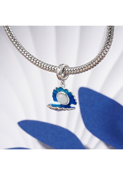 Parlayan Deniz Kabuğu Charm, 925 Ayar Gümüş modelleri