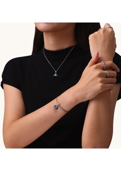 Parlayan Deniz Kabuğu Charm, 925 Ayar Gümüş