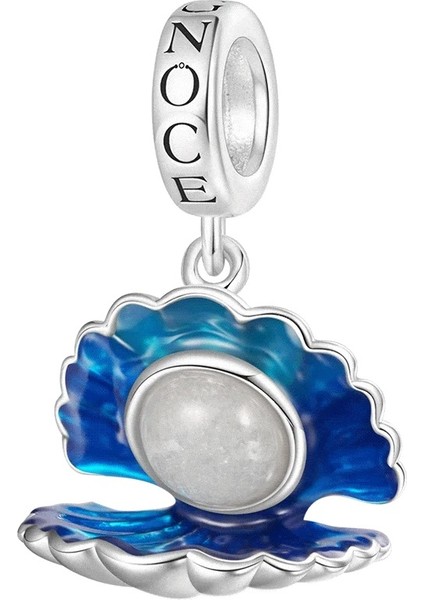 Parlayan Deniz Kabuğu Charm, 925 Ayar Gümüş