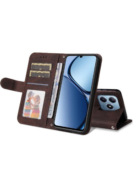 Realme C61 Darbeye Dayanıklı Uzun Kayış Kısa Kayış Cüzdan Kartı Için Flip Case (Yurt Dışından) indirimleri
