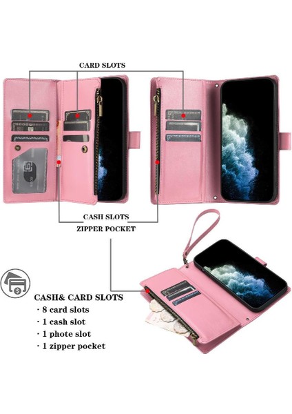 Oppo A3 Pro Pu Deri Çanta Kapak Için Kılıf Folio Flip Kart Yuvaları Cüzdan (Yurt Dışından) modelleri