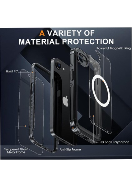 IPhone 16E 360 Her Şey Dahil Cam Ekran Koruyucu Damla Için Manyetik Kılıf (Yurt Dışından) fırsatları
