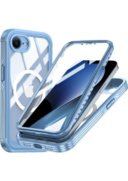IPhone 16E 360 Her Şey Dahil Cam Ekran Koruyucu Damla Için Manyetik Kılıf (Yurt Dışından) modelleri