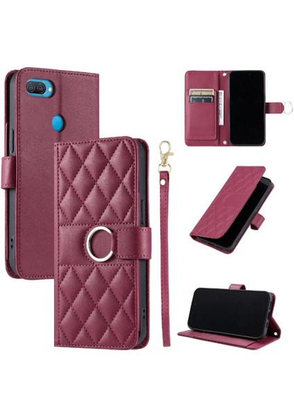 Oppo A7 Koruyucu Pu Deri Kart Yuvaları Tutucu Bilek Kayışı Için Flip Case (Yurt Dışından) indirimleri