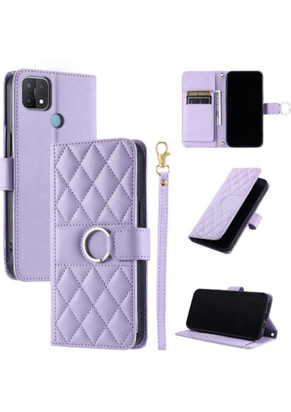 Oppo A35 Manyetik Koruyucu Pu Deri Bilek Kayışı Kartı Için Flip Case (Yurt Dışından)