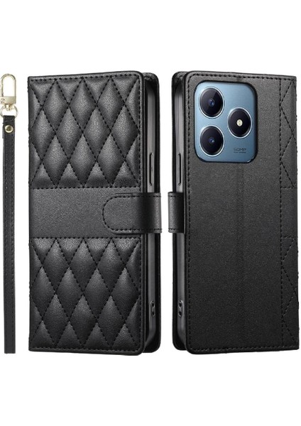 Realme C63 4g Darbeye Dayanıklı Cüzdan Çift Sapanlar Zarif Deri Için Flip Case (Yurt Dışından) modelleri