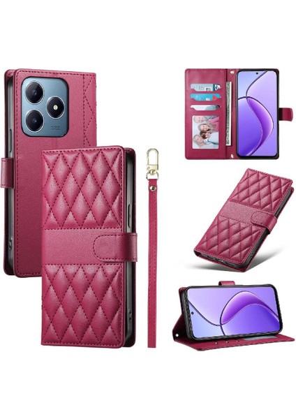 Realme C63 4g Darbeye Dayanıklı Cüzdan Çift Sapanlar Zarif Deri Için Flip Case (Yurt Dışından) fırsatları