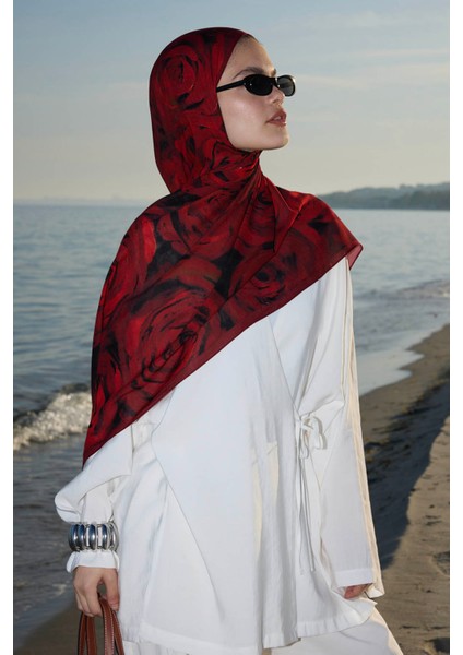 Deluxe Summer Şal Rose Bordo modelleri