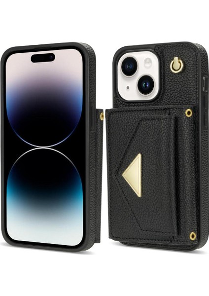 IPhone 15 Akordeon Kart Durumda Kart Tutun Flip Cüzdan Kılıf ile Uyumlu (Yurt Dışından)