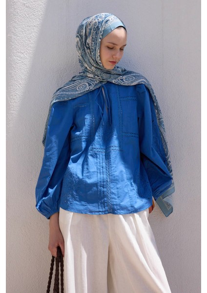 Deluxe Summer Şal Noa Soft Mavi modelleri