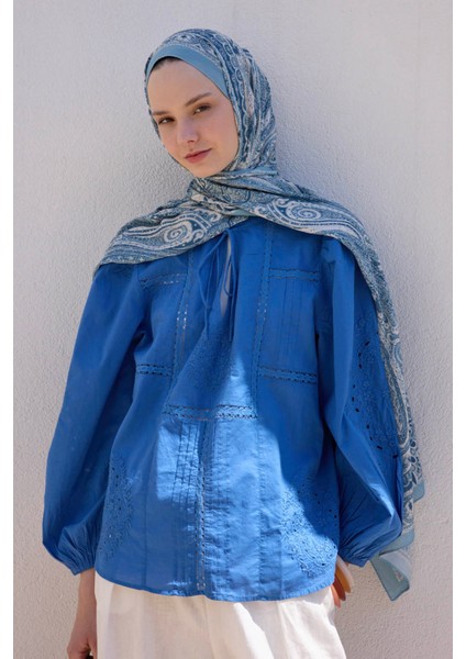 Deluxe Summer Şal Noa Soft Mavi indirimleri