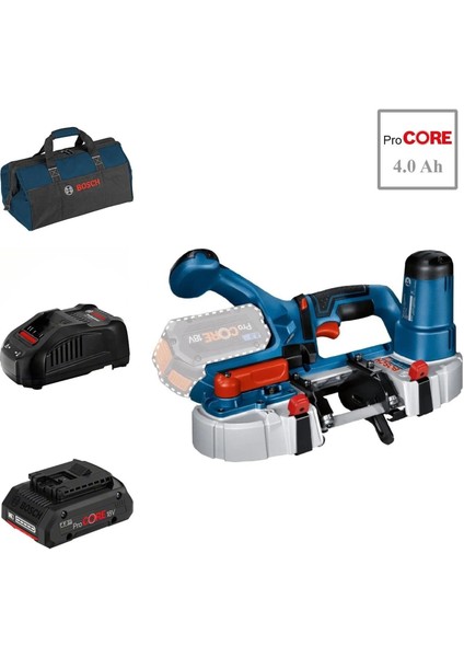 Gcb 18V-63 1x4 Ah Procore Akülü Bant Testere Makinesi Bez Çantalı