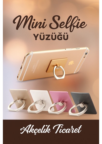 Cep Telefonu Selfie Yüzüğü – Tüm Cihazlarla Uyumlu, Pratik ve Güvenli Kullanım