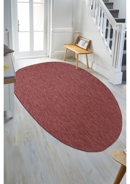 Tema 9039 Bordo Sisal Hasır Iç Dış Mekan Kilim Dekoratif Bahçe Balkon Salon Halısı
