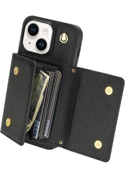 IPhone 15 Artı Akordeon Kart Durumda Kart Tutun Flip Cüzdan ile Uyumlu (Yurt Dışından) modelleri