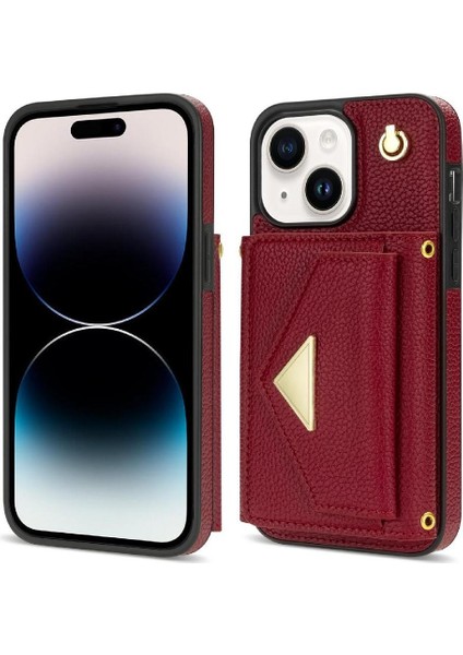 IPhone 15 Artı Akordeon Kart Durumda Kart Tutun Flip Cüzdan ile Uyumlu (Yurt Dışından)