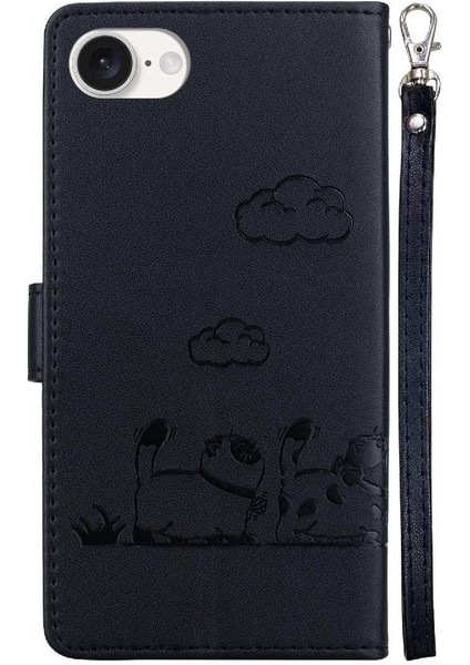 IPhone 16E Kedi Rfıd Deri Cüzdan Kart Yuvası Tutucu Için Flip Case (Yurt Dışından) indirimleri