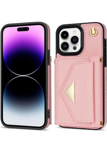 IPhone 14 Pro Max Akordeon Kart Durumda Flip Cüzdan Durumda Pu ile Uyumlu (Yurt Dışından)