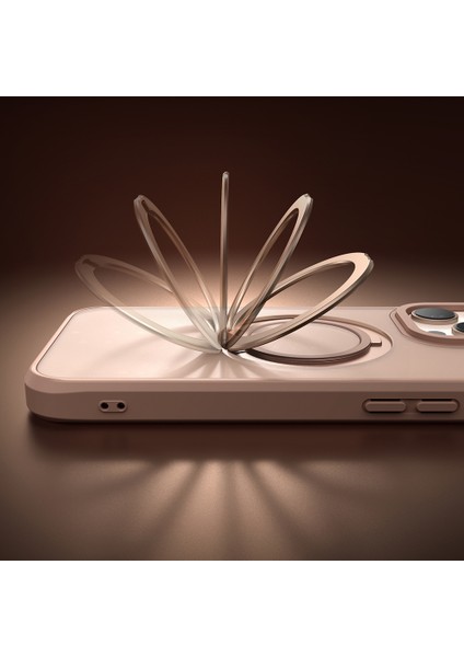 PC-4934 Iphone 16 Pro Halka Standlı Magsafe Titanyum Kapak fırsatları