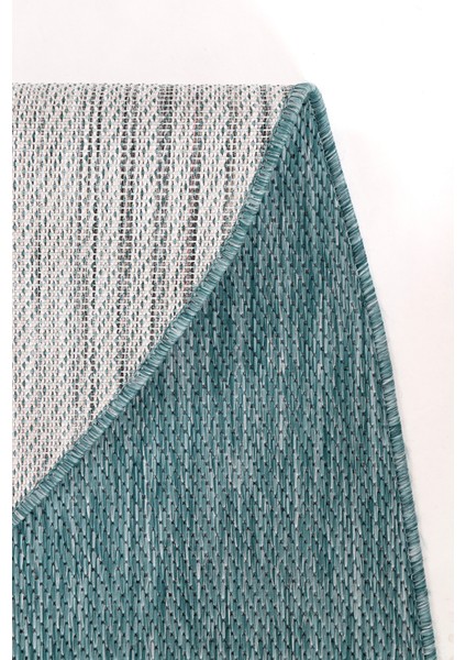 Tema 9036 Turkuaz Sisal Hasır Iç Dış Mekan Kilim Dekoratif Bahçe Balkon Salon Halısı modelleri