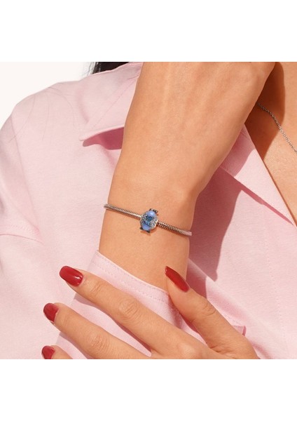 Karanlıkta Parlayan Mavi Kelebek Charm, 925 Ayar Gümüş modelleri