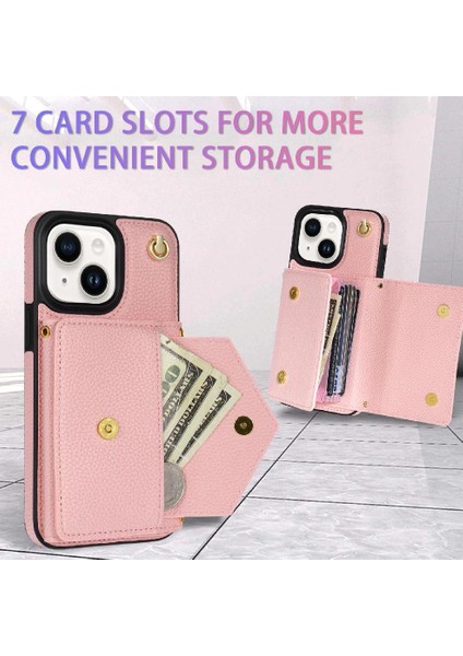 IPhone 14 Akordeon Kart Durumda Kart Tutun Flip Cüzdan Kılıf ile Uyumlu (Yurt Dışından) modelleri