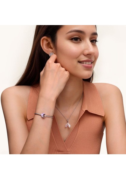 Karanlıkta Parlayan Mor Ay Yıldız Charm, 925 Ayar Gümüş indirimleri