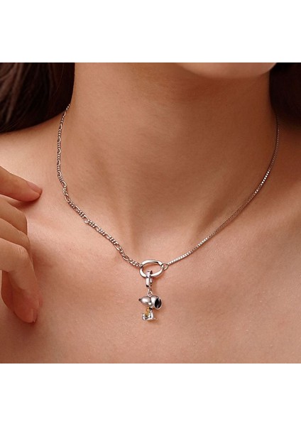 Peanuts Snoopy & Woodstock Kucaklaşma Charm, 925 Ayar Gümüş fırsatları