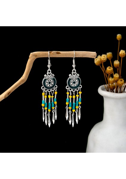 Bohem Uzun Püsküllü Metal Küpeler - Çarpıcı Etnik Stil Yeni Moda (Yurt Dışından)