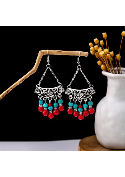 Bohem Uzun Püsküllü Metal Küpeler - Çarpıcı Etnik Stil Yeni Moda (Yurt Dışından)