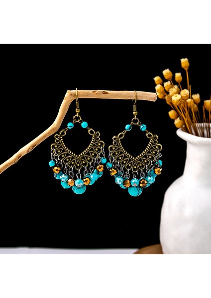 Bohem Uzun Püsküllü Metal Küpeler - Çarpıcı Etnik Stil Yeni Moda (Yurt Dışından)